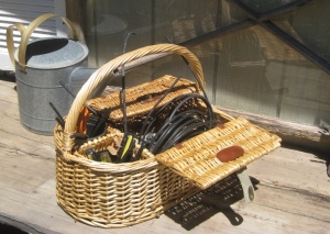 Best tip, carry all your supplies with you when you work on your system. This one is a picnic basket with neat dividers